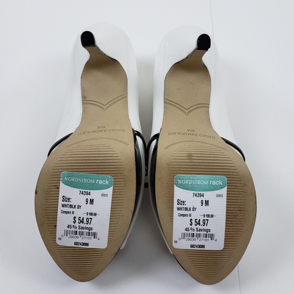 Enzo Angiolini Shoes size 9 White Black Stiletto - Picture 7 of 7